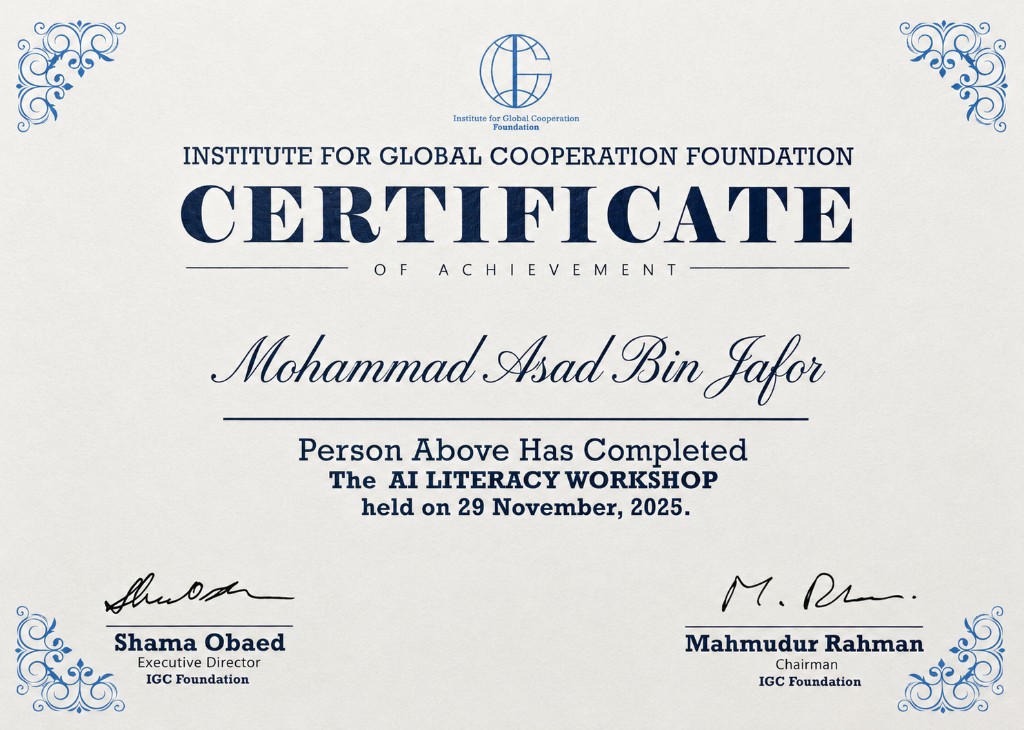 Mohammad Asad Bin Jafor | Full Stack Web Developer & CSE Student