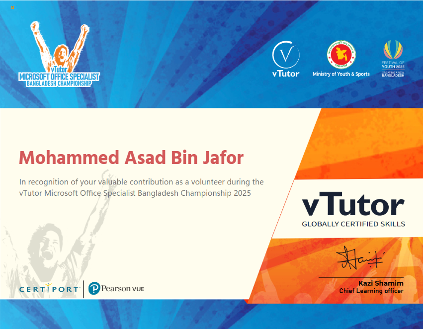 Mohammad Asad Bin Jafor | Full Stack Web Developer & CSE Student